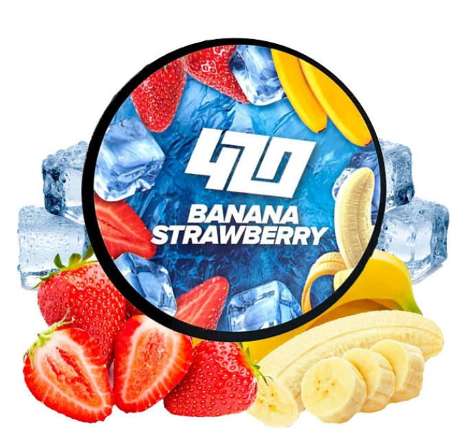 Тютюн для кальяну 420 Classic Frost Line Banana Strawberry (Банан Полуниця) 100 г