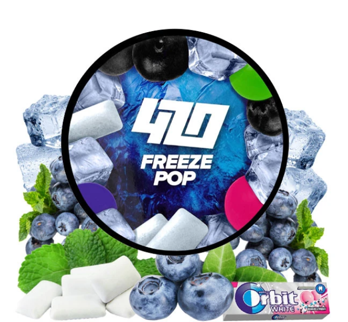 Тютюн для кальяну 420 Classic Frost Line Freeze Pop (Жуйка Лід Чорниця) 100 г