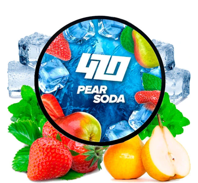 Тютюн для кальяну 420 Classic Frost Line Pear Soda (Груша М'ята Полуниця) 100 г