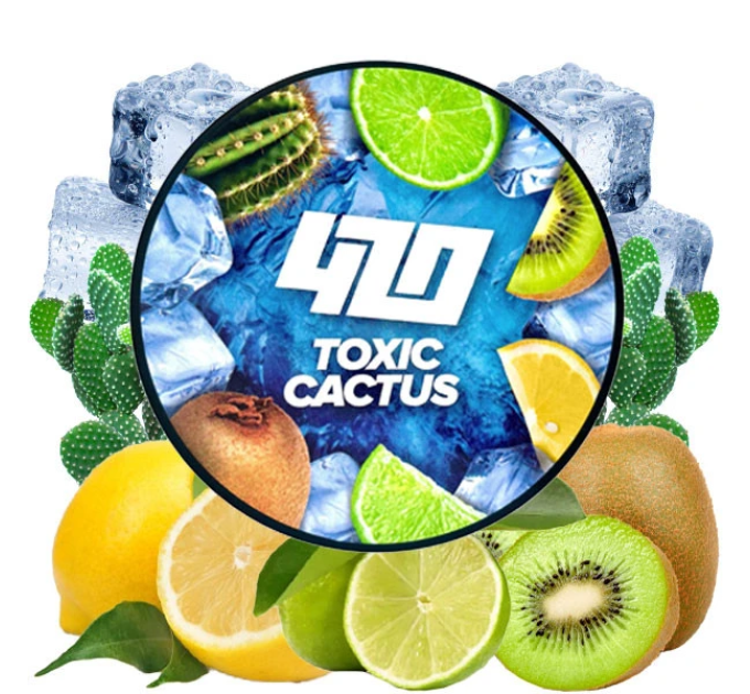 Тютюн для кальяну 420 Classic Frost Line Toxic Cactus (Кактус Ківі Лайм) 100 г