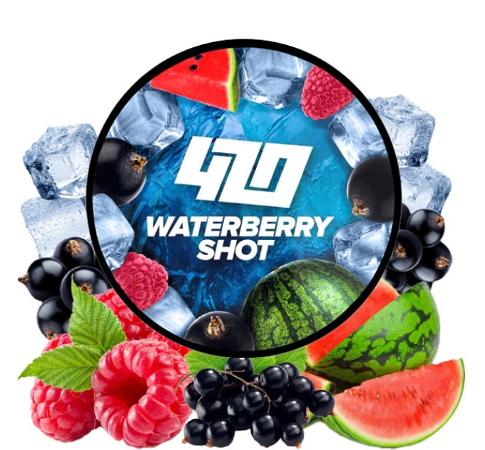 Тютюн для кальяну 420 Classic Frost Line Waterberry Shot (Смородина Малина Кавун) 100 г