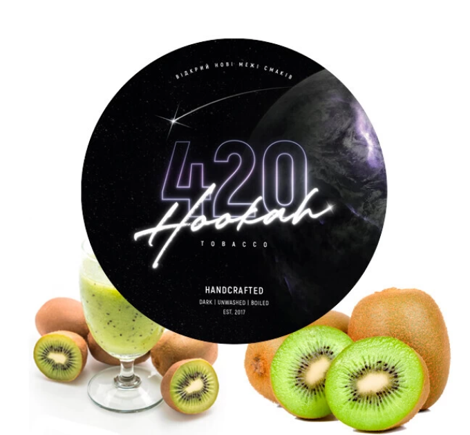 Тютюн для кальяну 420 Classic Kiwi Smoothie (Смузі з ківі) 100 г Тютюн для кальяну 420 Classic Kiwi Smoothie (Смузі з ківі) 100 г