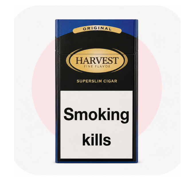 Сигарети HARVEST Superslim Original (Класичний тютюн) 20 шт Сигарети HARVEST Superslim Original (Класичний тютюн) 20 шт