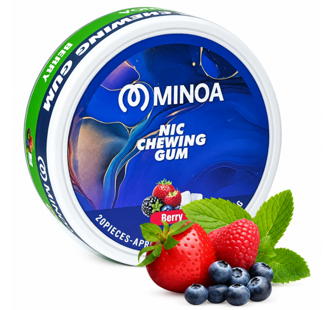 Нікотинові жуйки Minoa Berry (Ягоди) 4 мг, 20 шт Нікотинові жуйки Minoa Berry (Ягоди) 4 мг, 20 шт