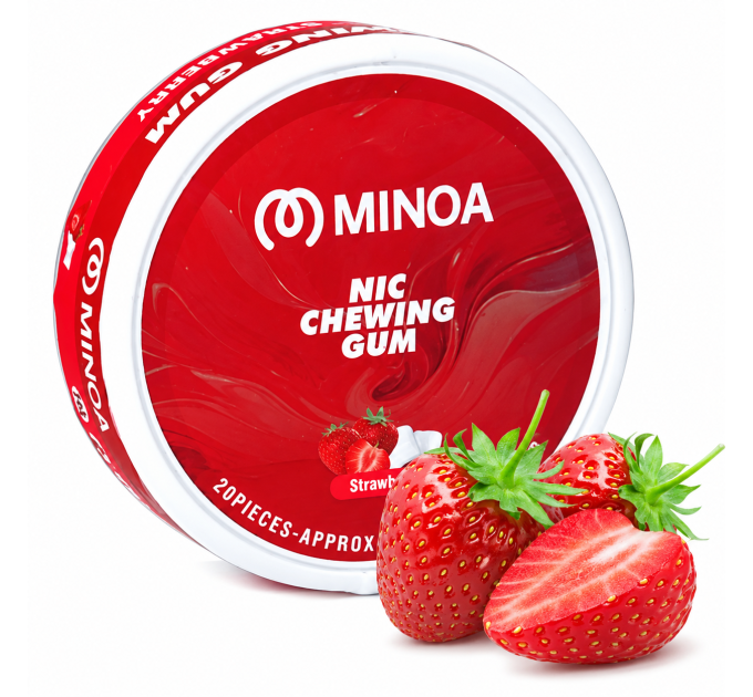 Нікотинові жуйки Minoa Srtawberry (Полуниця) 4 мг, 20 шт Нікотинові жуйки Minoa Srtawberry (Полуниця) 4 мг, 20 шт