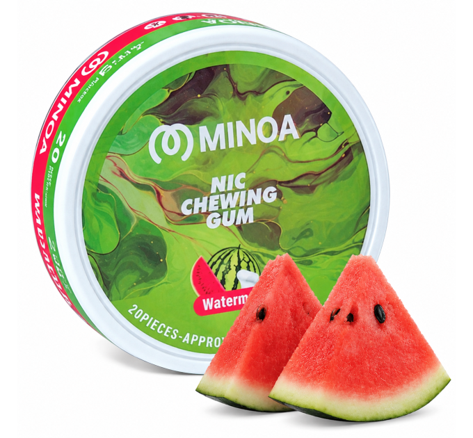 Нікотинові жуйки Minoa Watermelon (Кавун) 4 мг, 20 шт Нікотинові жуйки Minoa Watermelon (Кавун) 4 мг, 20 шт