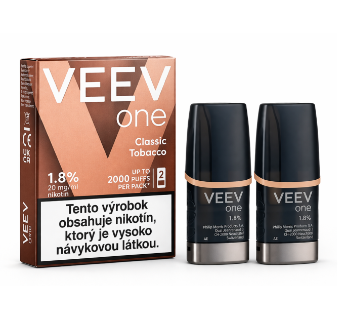 Картриджі IQOS VEEV one 2 Pods Classic Tobacco (Класичний тютюн)