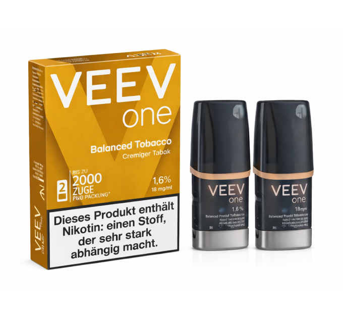 Картриджі IQOS VEEV one 2 Pods Balanced Tobacco (М’який тютюн)