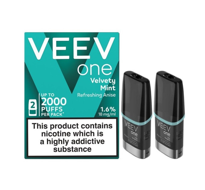 Картриджі IQOS VEEV one 2 Pods Velvety Mint (Ніжна М'ята)