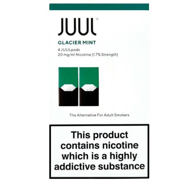 Картриджі JUUL 1 Glacier Mint (М'ята) 20 мг (2%) 2 шт