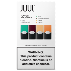 Картриджі JUUL 1 Starter Pack 18 мг (Mint, Tobacco, Creme, Mango) (1,8%) 4 шт