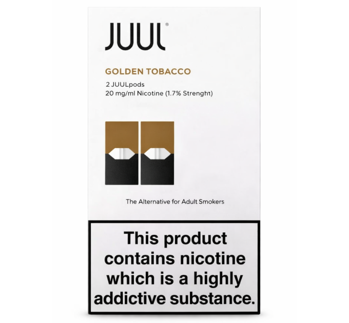 Картриджі JUUL 1 Golden Tobacco (Золотий тютюн) 20 мг (2%) 2 шт