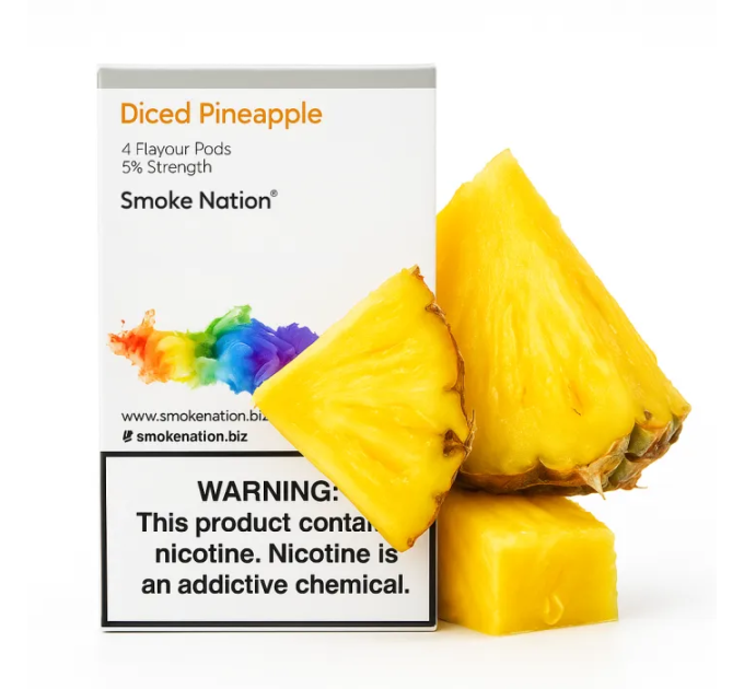 Картриджі JUUL 1 Smoke Nation Diced Pineapple (Ананас) 50 мг (5%)