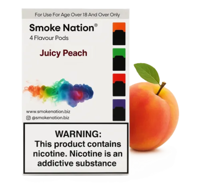 Картриджі JUUL 1 Smoke Nation Juicy Peach (Персик) 50 мг (5%)