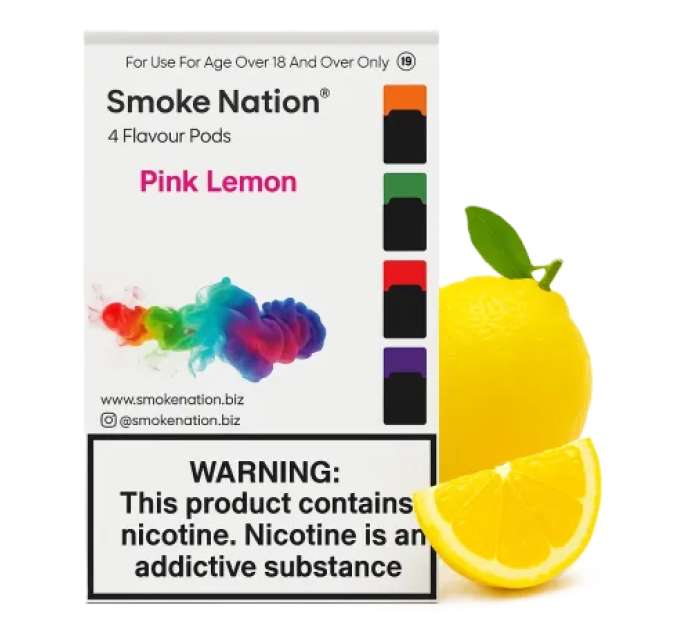 Картриджі JUUL 1 Smoke Nation Pink Lemon (Лимон) 50 мг (5%)