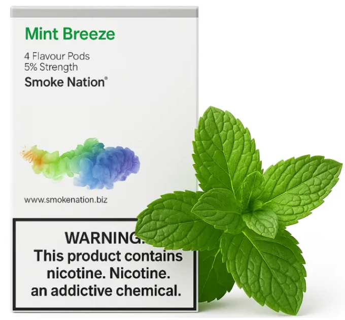Картриджі JUUL 1 Smoke Nation Mint Breeze (М'ята) 50 мг (5%)