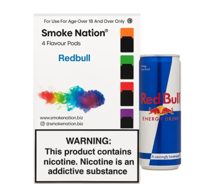 Картриджі JUUL 1 Smoke Nation Redbull (Енергетик) 50 мг (5%)