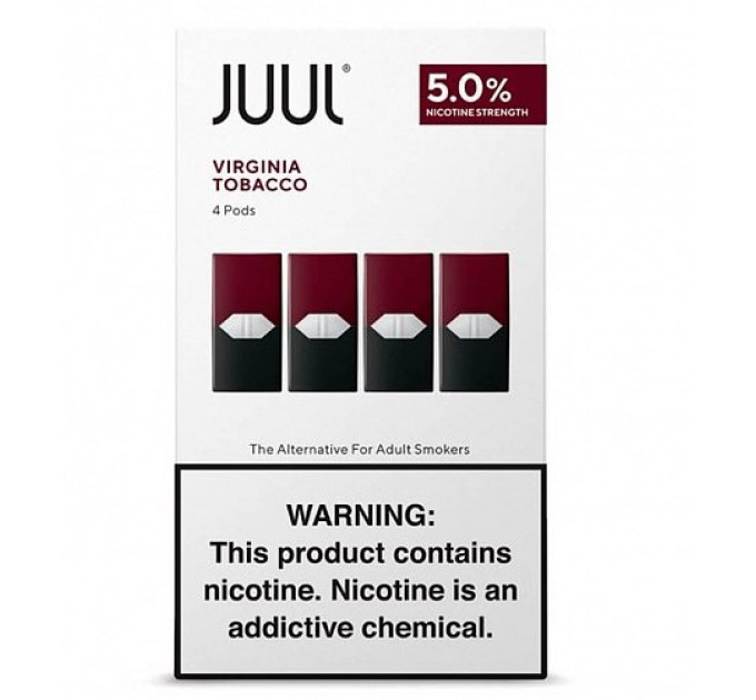 Картриджі JUUL 1 Virginia Tobacco 50 мг (5%) 4 шт