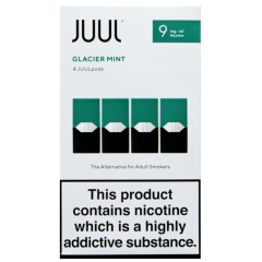 Картриджі JUUL 1 Glacier Mint (М'ята) 9 мг (0.9%) 4 шт