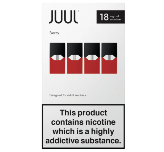 Картриджі JUUL 1 Berry (Ягоды) 18 мг (1.8%) 4 шт