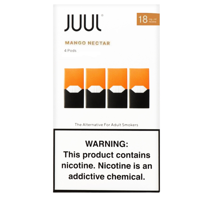 Картриджі JUUL 1 Mango (Манго) 18 мг (1.8%) 4 шт