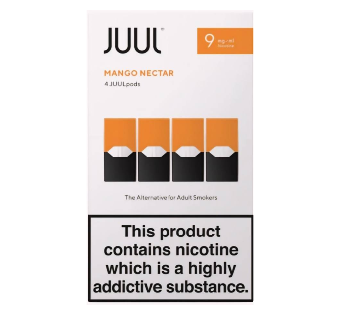 Картриджі JUUL 1 Mango (Манго) 9 мг (0,9%) 4 шт