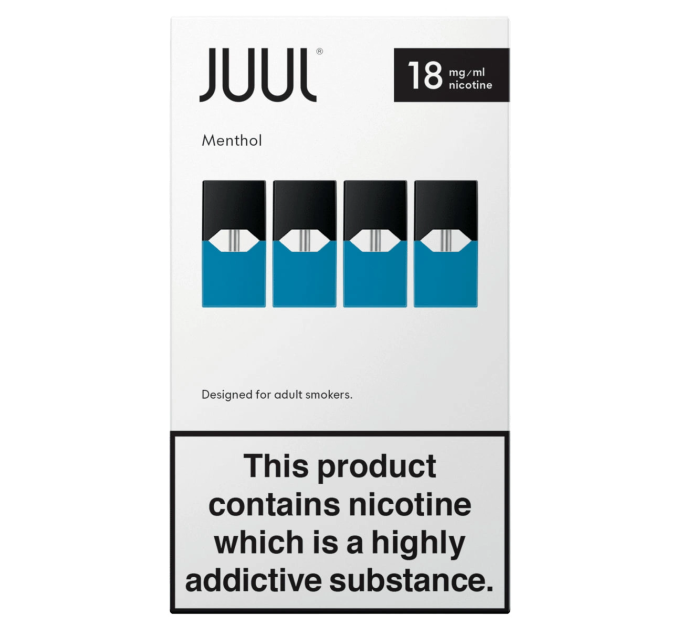 Картриджі JUUL 1 Menthol (Ментол) 18 мг (1,8%) 4 шт
