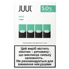 Картриджі JUUL 1 Mint (М'ята) 50 мг (5%) 4 шт