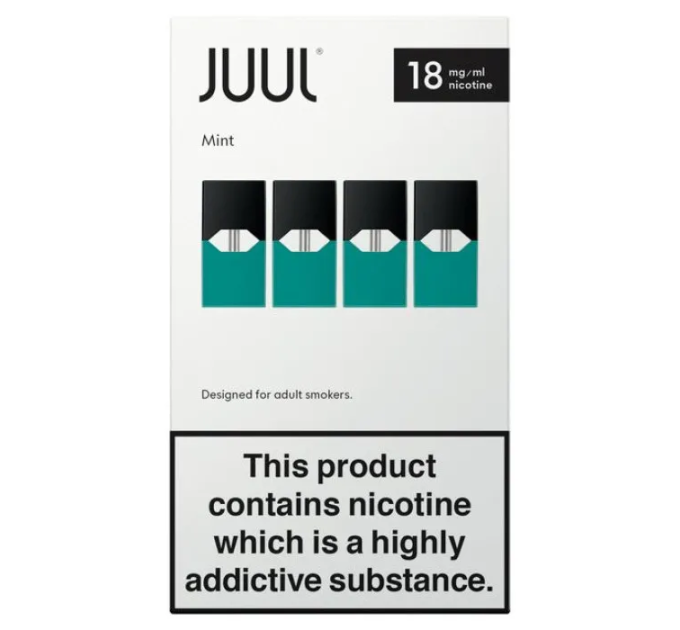 Картриджі JUUL 1 Mint (М'ята) 18 мг (1,8%) 4 шт