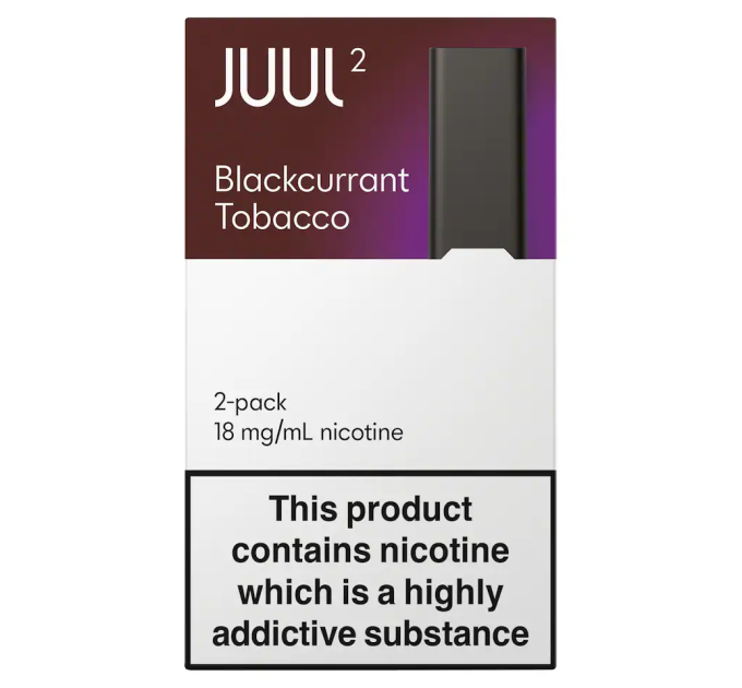 Картриджі JUUL 2 Blackcurrant Tobacco (смородина тютюн) 18мг