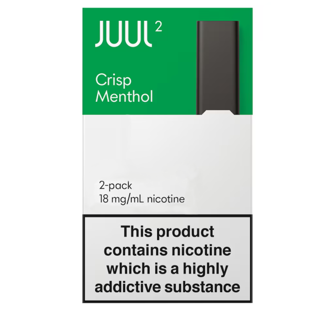 Картриджи JUUL 2 Crisp Menthol 18мг (Cвіжий ментол)
