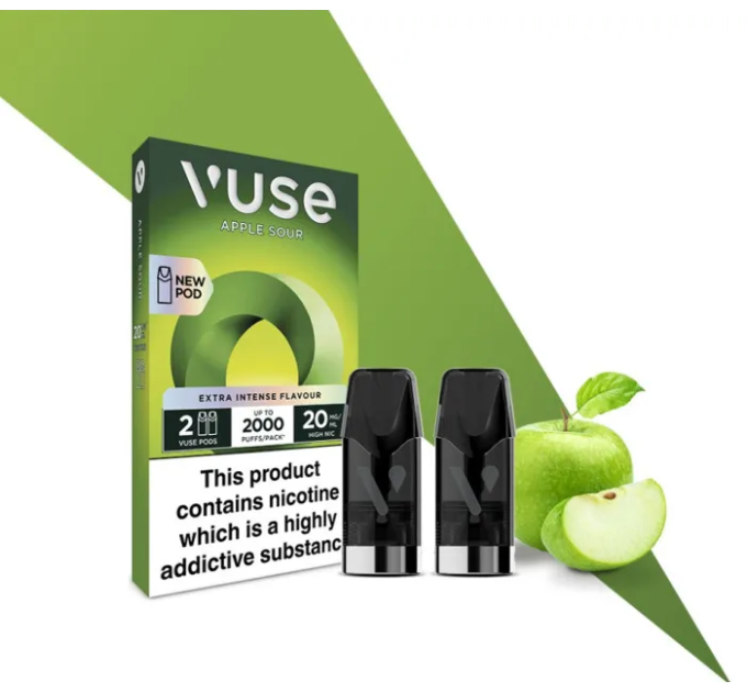 Картриджі VUSE Extra Intense Flavour Pods 20 мг (2%) Apple Sour (кисле яблуко)