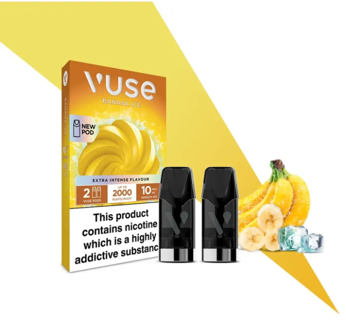 Картриджі VUSE ePod Nic Salts eLiquid Pods 20 мг (2%) Banana ice (банан з льодом)