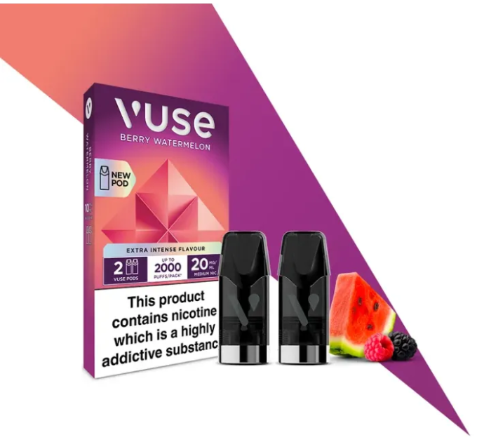 Картриджі VUSE Extra Intense Flavour Pods 20 мг (2%) Berry watermelon (кавун та ягоди)