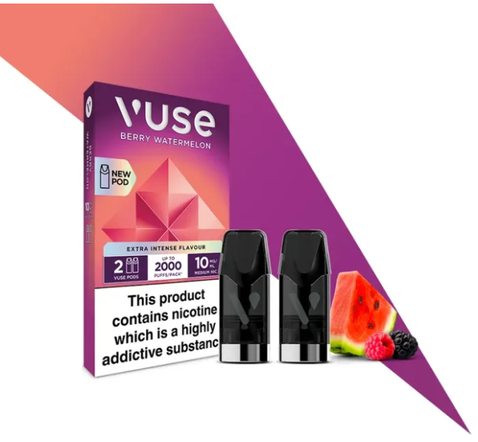 Картриджі VUSE Extra Intense Flavour Pods 10 мг (1%) Berry watermelon (кавун та ягоди)