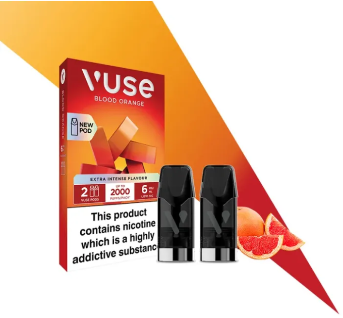 Картриджі VUSE Extra Intense Flavour Pods 6 мг (0,6%) Blood orange (червоний апельсин)