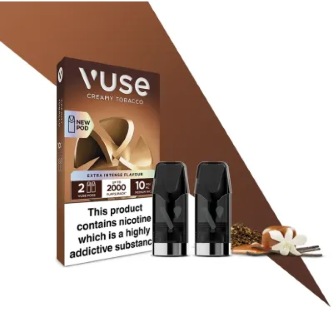 Картриджі VUSE Extra Intense Flavour Pods 10 мг (1%) Creamy tobacco (вершковий тютюн)