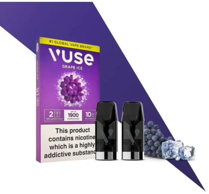 Картриджі VUSE Pro Nic Salts eLiquid Pods 10 мг (1%) Grape ice (виноград лід)