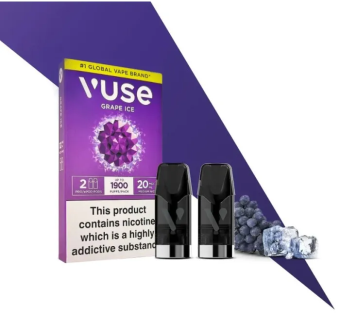 Картриджі VUSE Extra Intense Flavour Pods 20 мг (2%) Grape ice (виноград лід)