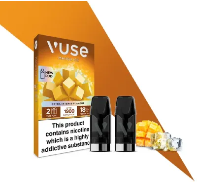Картриджі VUSE Pro Nic Salts eLiquid Pods 18 мг (1,8%) Mango Ice (манго лід)
