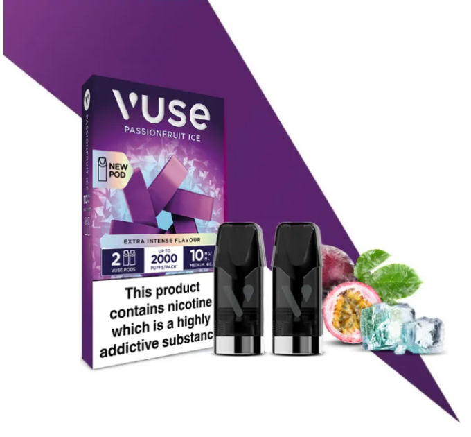 Картриджі VUSE Extra Intense Flavour Pods 10 мг (1%) Passionfruit ice (маракуя лід)