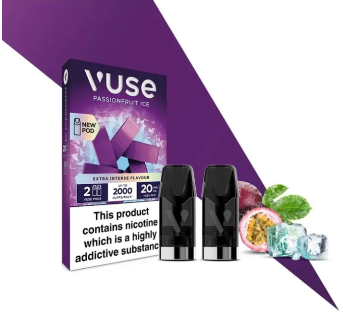 Картриджі VUSE Extra Intense Flavour Pods 20 мг (2%) Passionfruit ice (маракуя лід)
