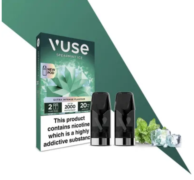 Картриджі VUSE Extra Intense Flavour Pods 20 мг (2%) Spearmint ice (м'ята лід)