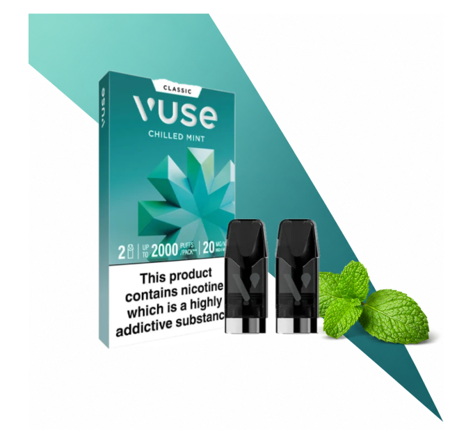 Картриджі VUSE 20 мг (2%) Chilled mint (холодна м'ята) Картриджі VUSE 20 мг (2%) Chilled mint (холодна м'ята)