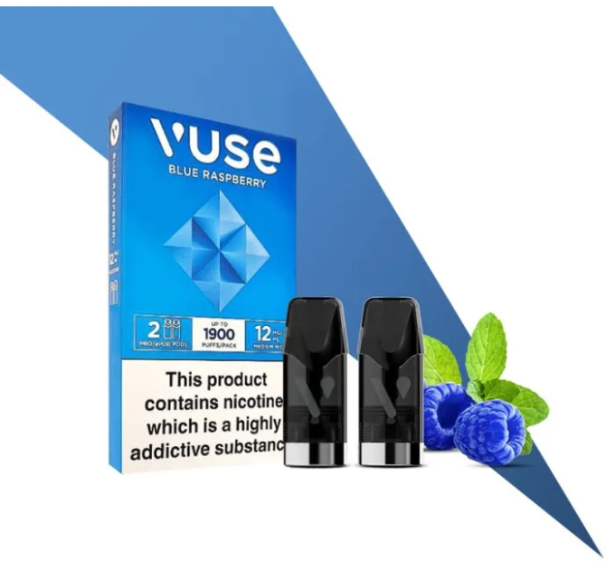 Картриджі VUSE Pro Nic Salts eLiquid Pods 12 мг (1,2%) Blue Raspberry (Блакитна малина)