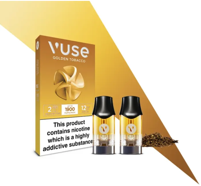 Картриджі VUSE Pro Nic Salts eLiquid Pods 12 мг (1,2%) Golden Tobaco (Золотий тютюн)
