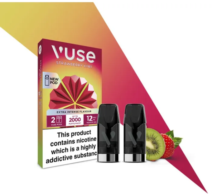 Картриджі VUSE Extra Intense Flavour Pods 12 мг (1,2%) Strawberry Кiwi (полуниця ківі)