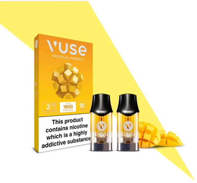Картриджі VUSE Pro Nic Salts eLiquid Pods 18 мг (1,8%) Tropical mango (Тропічний манго)