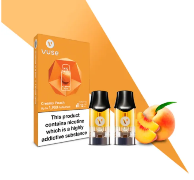 Картриджі VUSE 12 мг (1,2%) Creamy Peach (Вершки та персик)