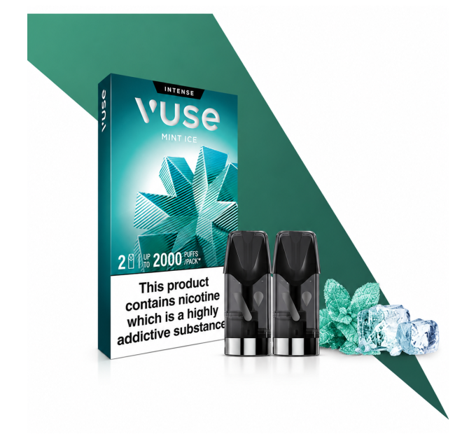 Картриджі VUSE Extra Intense Flavour Pods 20 мг (2%) Mint ice (м'ята лід) Картриджі VUSE Extra Intense Flavour Pods 20 мг (2%) Mint ice (м'ята лід)